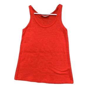 Sandro Paris Bright Red tank top women’s size L 100% viscose